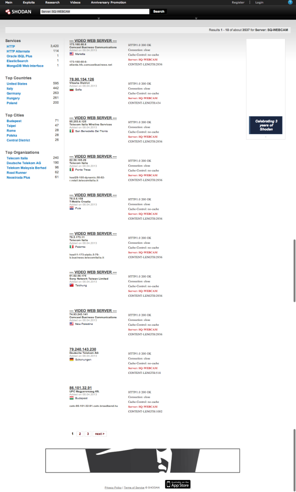 SHODAN   Computer Search Engine